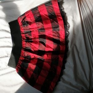 Candies Red Plaid Skirt Small